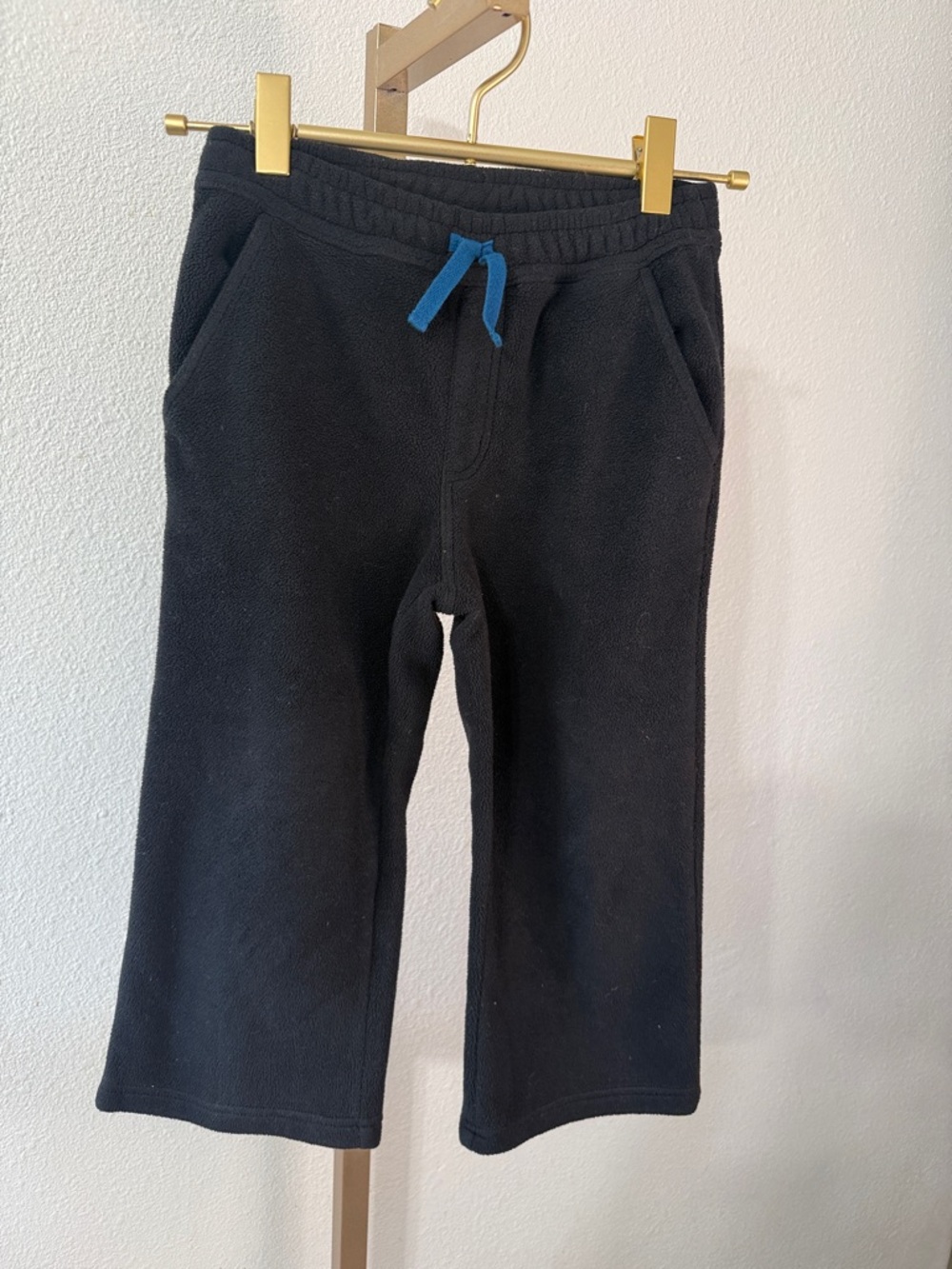 Janie and Jack- Kids Black Fleece Drawstring Pants-  3T